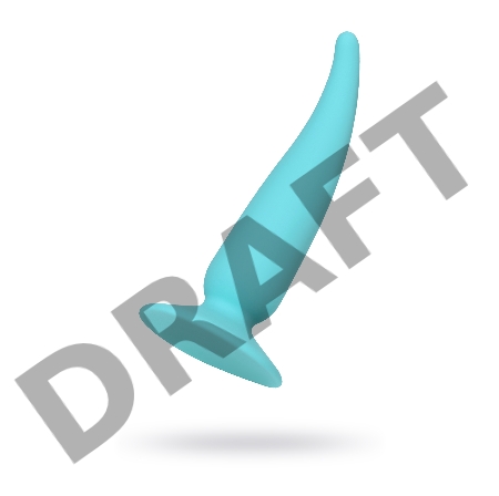 Анальная втулка Штучки-Дрючки, силикон, голубой, 12,5 см