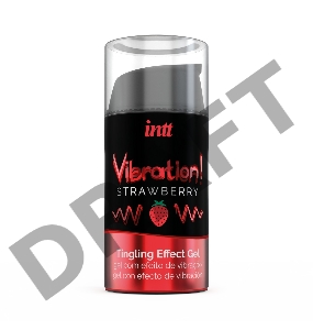 Жидкий интимный гель с эффектом вибрации Strawberry, 15мл