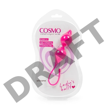 Ярко-розовые вагинальные шарики со смещенным центром тяжести