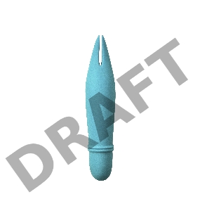 Голубой мини-вибратор Universe Teasing Ears - 12,5 см.