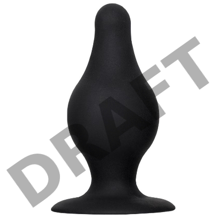 Анальная втулка Erotist Spade M, сайлекспан, чёрный, 10 см