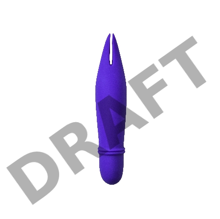 Фиолетовый мини-вибратор Universe Teasing Ears - 12,5 см.