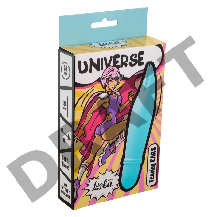 Голубой мини-вибратор Universe Teasing Ears - 12,5 см.