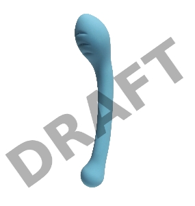 Голубой силиконовый стимулятор для точки G - 17 см.