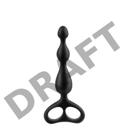 Чёрная анальная цепочка Sex Expert - 12,5 см.