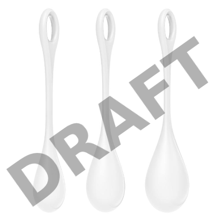 Набор из 3 белых вагинальных шариков Yoni Power 1