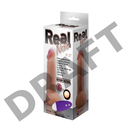 Телесный вибромассажёр-реалистик REAL Next №27 - 20 см.