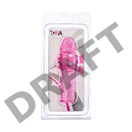 Насадка с шариками  TOYFA, TPE, розовый, 13,5 см