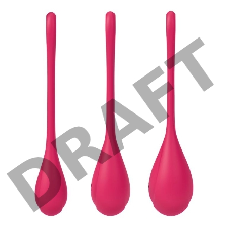 Набор вагинальных шариков Satisfyer YONI, силикон, красный, Ø 2 см.