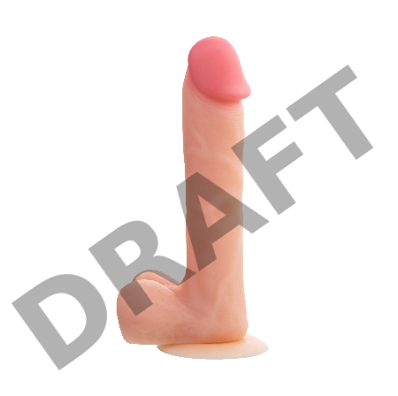 Фаллоимитатор RealStick Silicone Henry C, телесный, 25 см