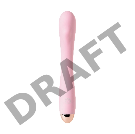 Вибромассажер Eromantica Kristen, силикон, розовый, 22,5 см