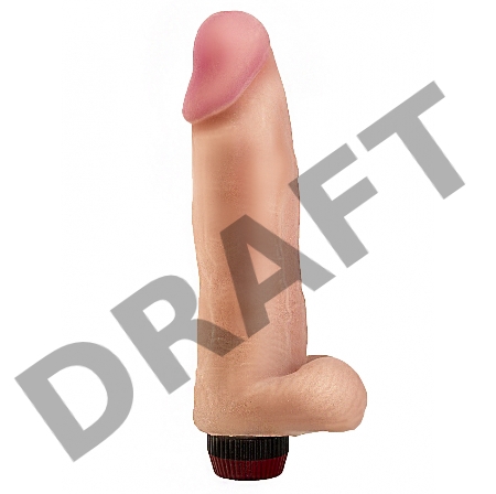 Вибромассажер-реалистик из неоскин - 23,2 см.