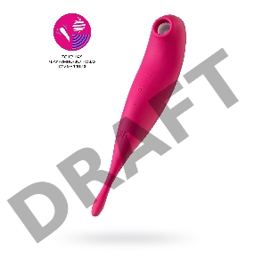 Вакуум-волновой бесконтактный стимулятор клитора Satisfyer Twirling Pro, силикон, красный