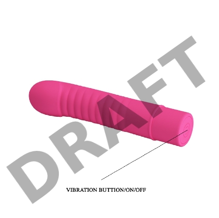 Компактный вибромассажер PrettyLove Mick с ребрышками