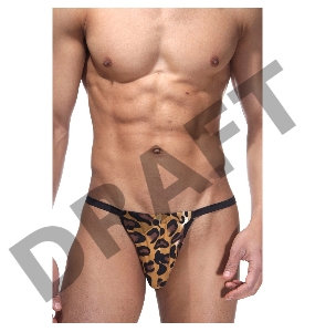 Трусы мужские стринги леопардовые
