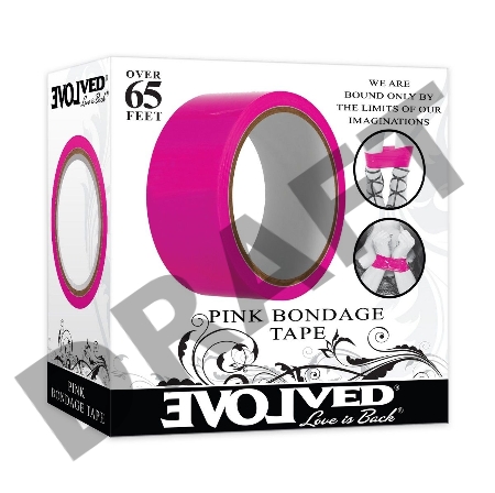 BONDAGE TAPE - BLACK Самоклеющаяся лента для связывания, розовая