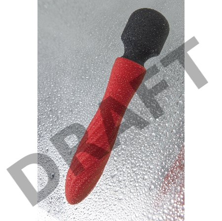 Двусторонний вибромассажер Black&Red by Toyfa, силикон, красный, 21 см