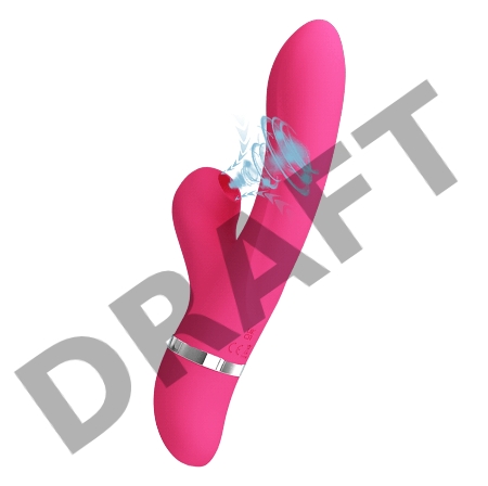 Розовый вибратор Willow с вакуумной стимуляцией клитора - 20,4 см.