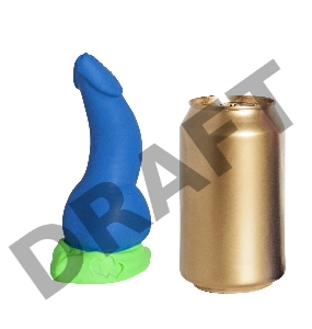 Синий фаллоимитатор Дракон Эглан Mini - 17 см.