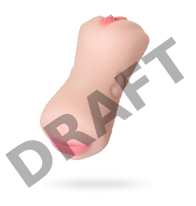 Мастурбатор реалистичный TOYFA Juicy Pussy Pretty Mouth, рот и вагина, SoftSkin, телесный,17 см