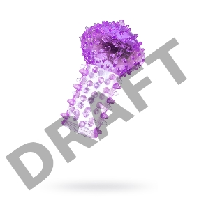 Вибронасадка на палец TOYFA, TPE, фиолетовый, 6,5 см