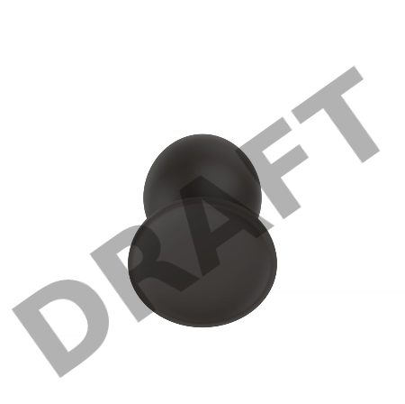 Пробка анальная Силиконовая черная M (7.2*3.5cm) 3303-02