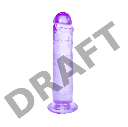 Фиолетовый фаллоимитатор Distortion - 18 см.
