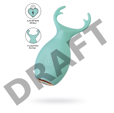 Вибратор Штучки-Дрючки, Mr. Moose, бирюзовый, силикон, 9,5 см