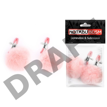 Зажимы для сосков с розовым пушком