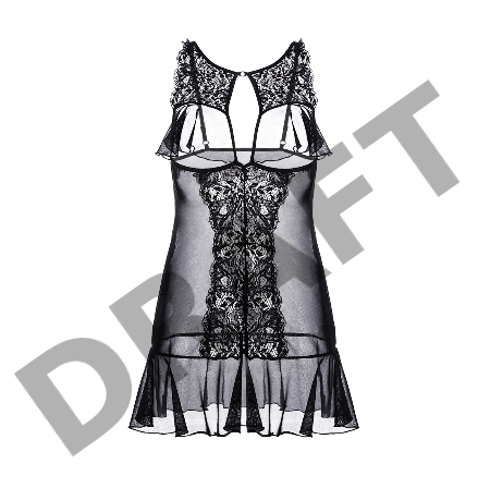 Эротическая комбинация Erolanta Margarita, черный (42-44)