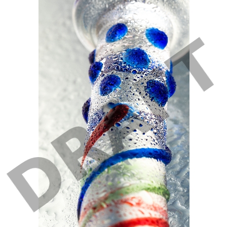 Нереалистичный фаллоимитатор Sexus Glass, стекло, прозрачный, 18 см