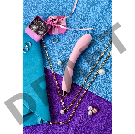 Вибромассажер Eromantica Kristen, силикон, розовый, 22,5 см