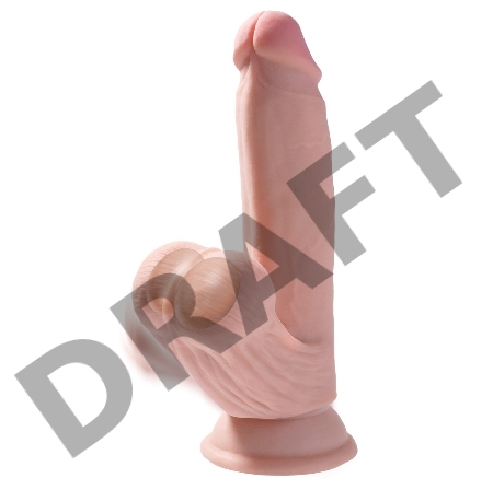 Фаллоимитатор на присоске King Cock Plus 7 Triple Density с подвижной мошонкой