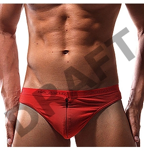 Красные мужские стринги с молнией Doreanse XL