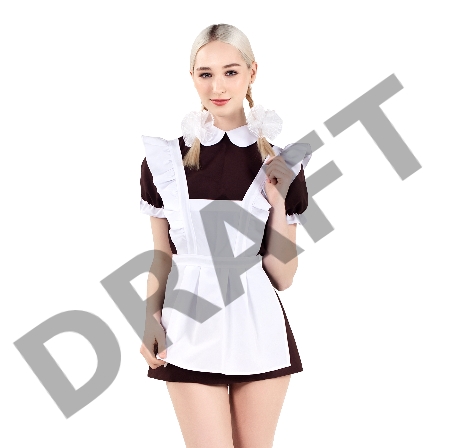 Верхняя часть костюма «Русская школьница», Pecado BDSM, топ, банты, коричнево-белый, 44