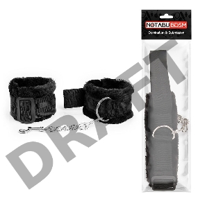 Черные оковы на регулируемых пряжках