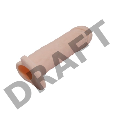 Насадка на пенис с кольцом для мошонки - 16 см.