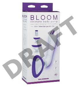 Автоматическая вибропомпа для тела со сменными насадками Bloom 