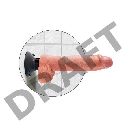 Вибромассажер 3в1 на съемной присоске 10 Vibrating Cock with Balls 