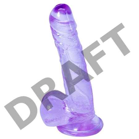 Фиолетовый фаллоимитатор Oxygen - 17,5 см.