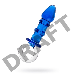 Анальная втулка Sexus Glass, стекло, синяя, 16 см, Ø 3,5 см