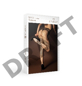 Черные колготки в сетку среднего размера и доступом (SENSE) (S/XL)