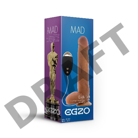 Реалистичный вибратор на присоске Mad Oscar - 24 см.