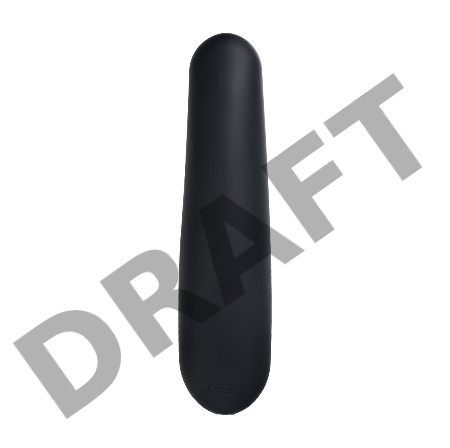 Нереалистичный вибратор WANAME D-SPLASH TSUNAMI, силикон, черный, 18,3 см