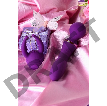 Многофункциональный вибромассажер Eromantica Uma, силикон, фиолетовый, 20 см