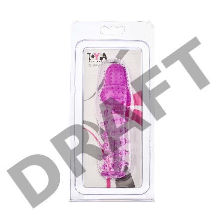 Насадка на пенис TOYFA с ворсинками, TPE, фиолетовая, 13,5 см