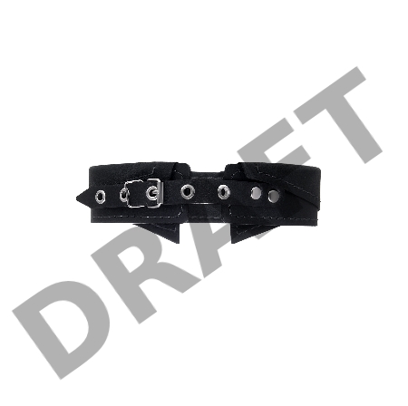 Ошеиник-воротник с поводком Pecado BDSM, натуральная кожа, черный