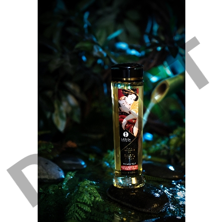 Масло для массажа Shunga Romance, натуральное, возбуждающее, клубника и шампанское, 240 мл