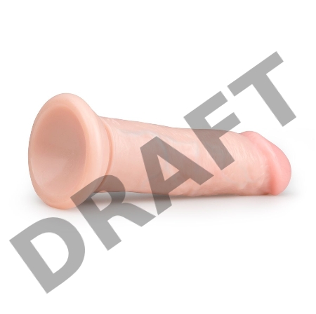 Телесный фаллоимитатор на присоске - 15,5 см.