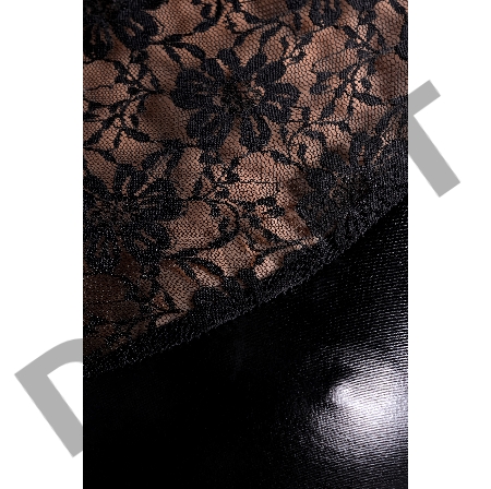 Платье Glossy Lulu из материала Wetlook, черное, L